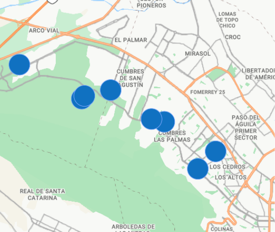 CUMBRES Mapa Zona Centro