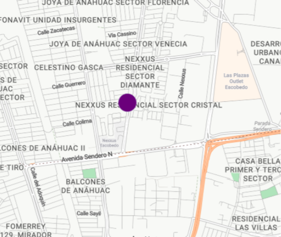 ESCOBEDO Mapa Zona Centro