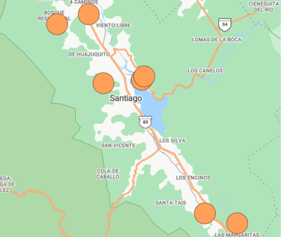 SANTIAGO Mapa Zona Centro