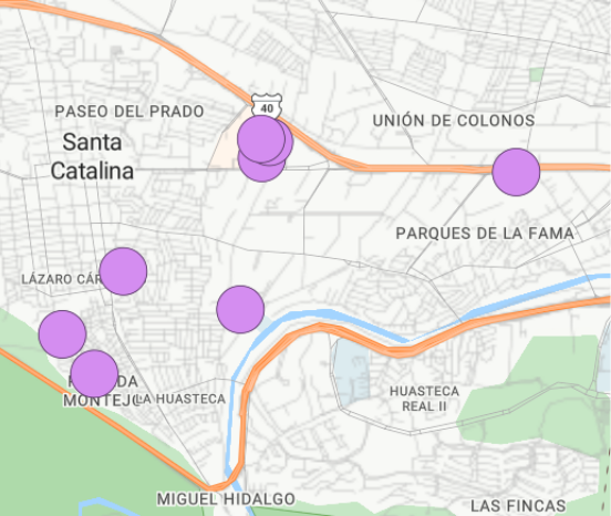 STA CATARINA Mapa Zona Centro