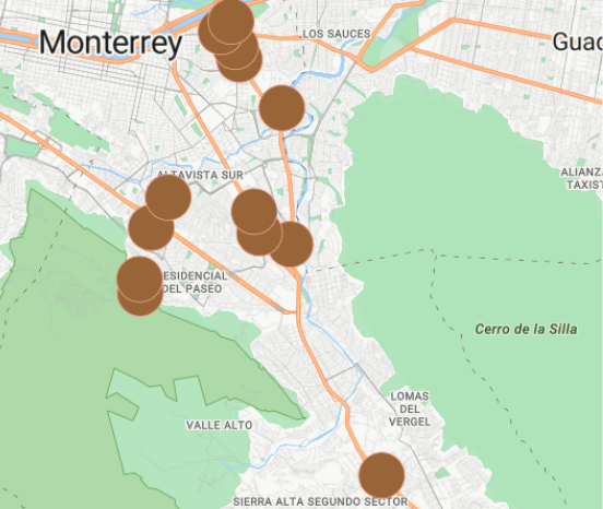 SUR Mapa Zona Centro
